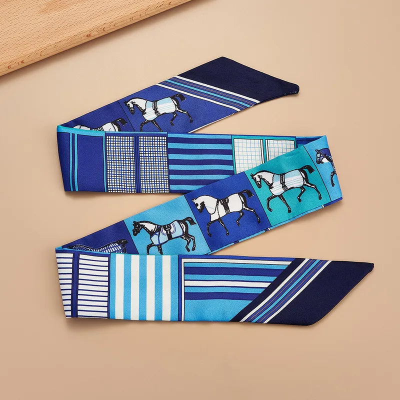Foulard en soie Blue Monday