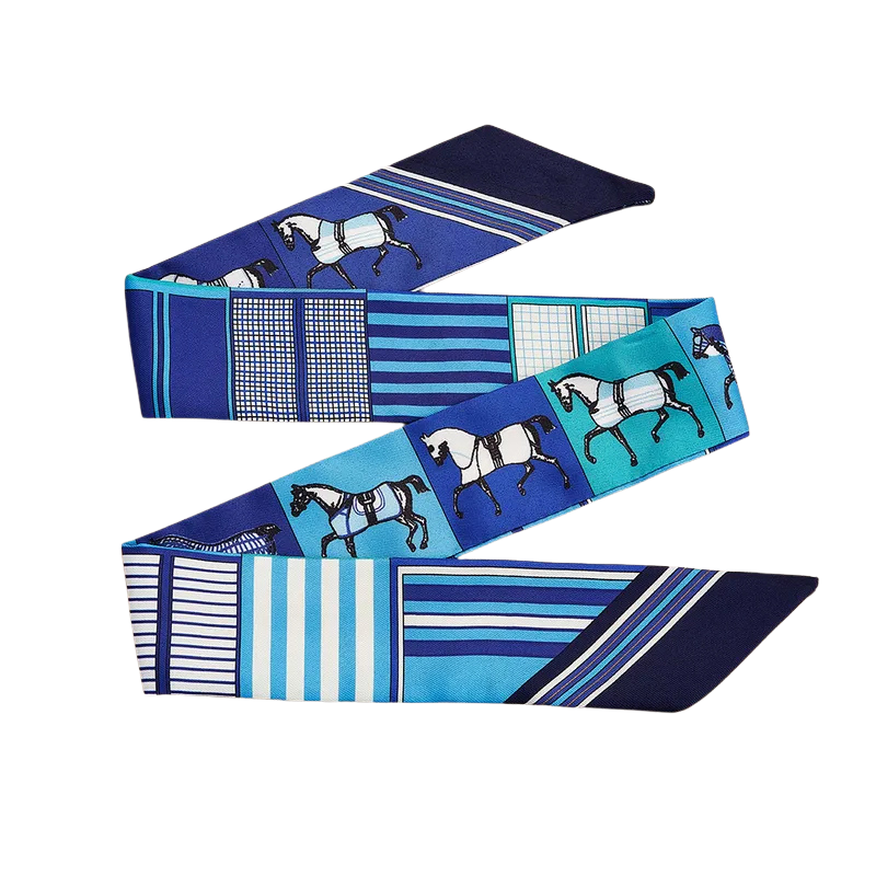 Foulard en soie Blue Monday