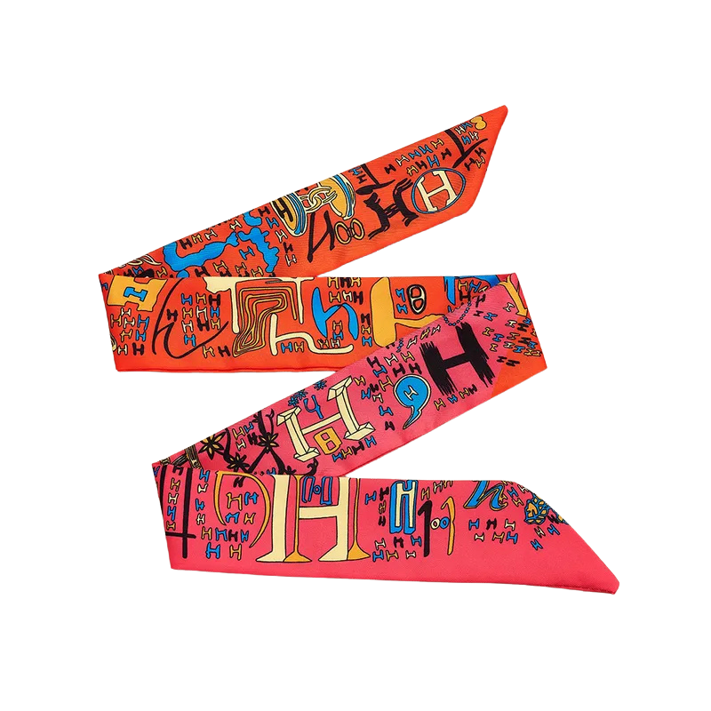 Foulard en soie Orange is the new fuchsia
