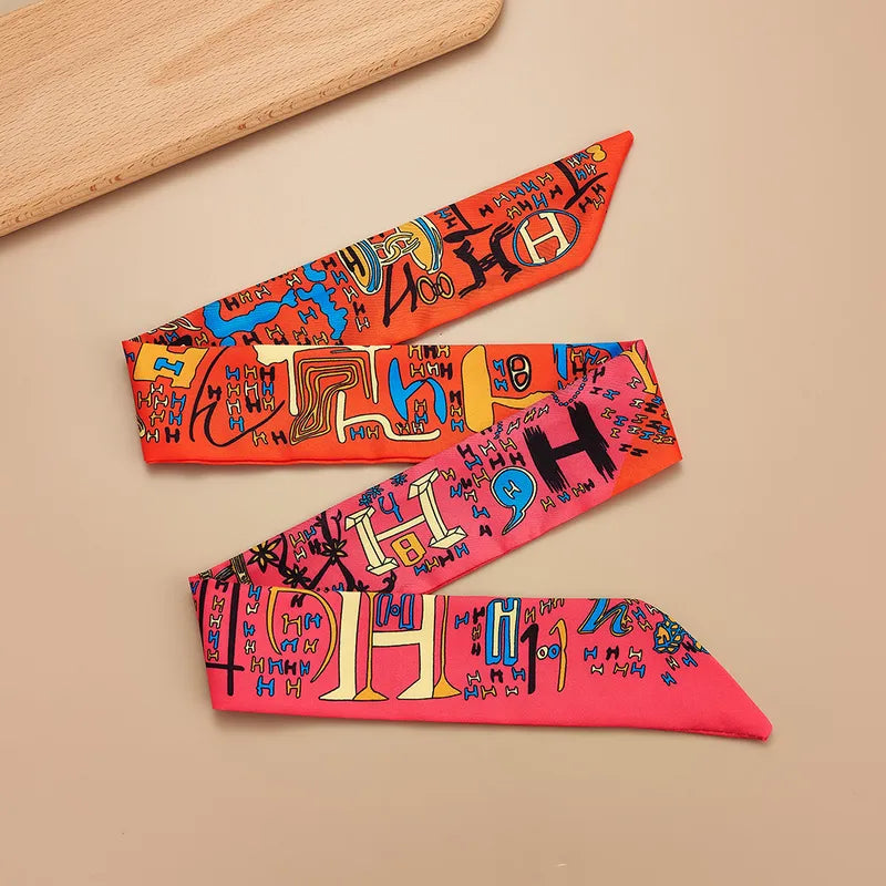 Foulard en soie Orange is the new fuchsia