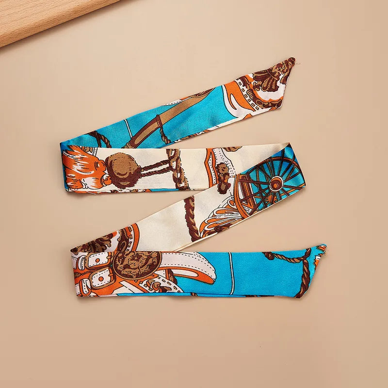 Foulard en soie Turquoise Blues