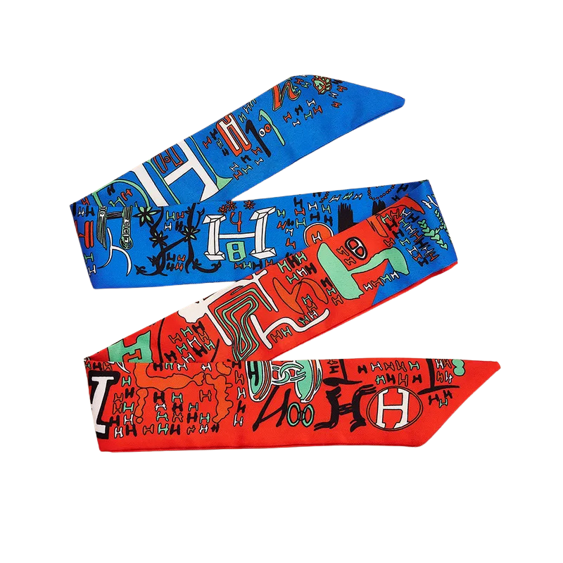 Foulard en soie Fire Work