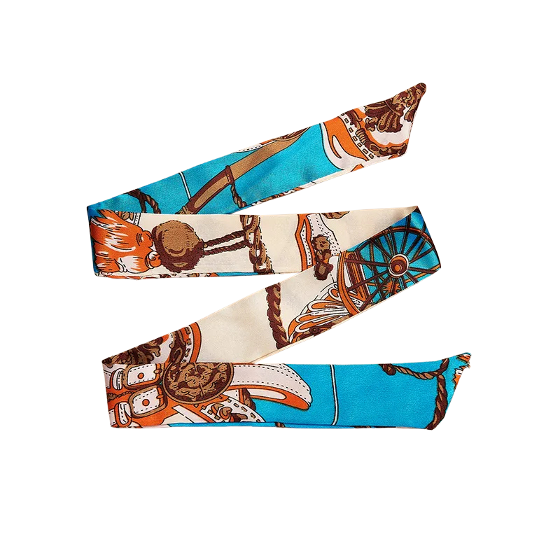 Foulard en soie Turquoise Blues